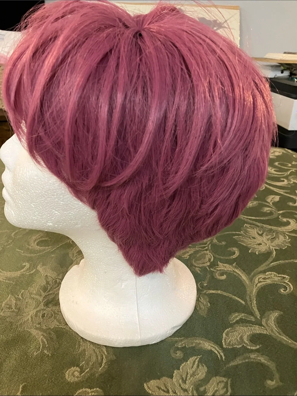 Short Pixie Cut Women’s Wig in Rose Pink